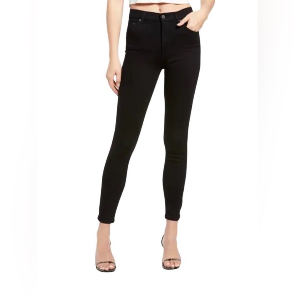 Reformation Jeans Denim Black Harper High Rise 24